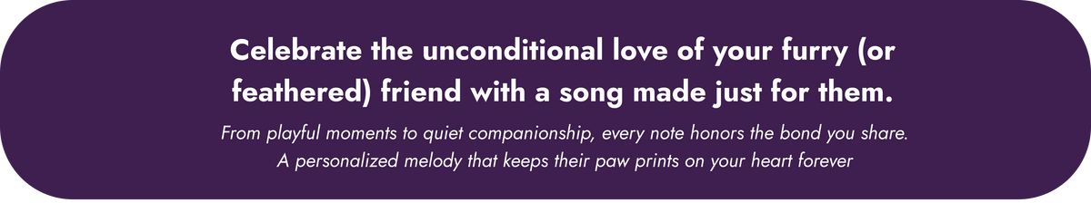 Personalized pet celebration song banner – YourMelodyMakers