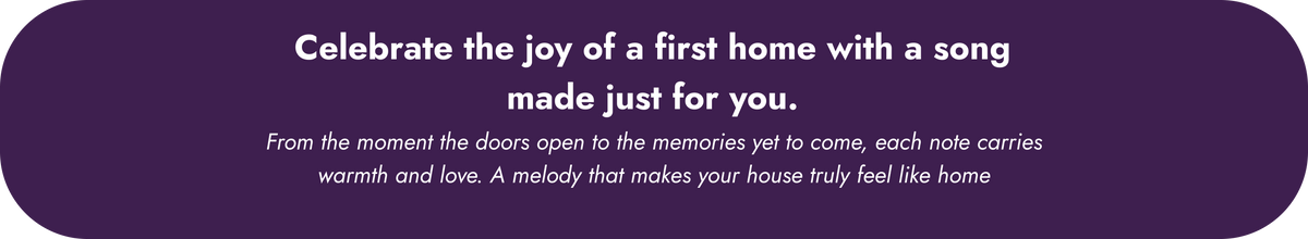 Personalized housewarming first home song banner – YourMelodyMakers