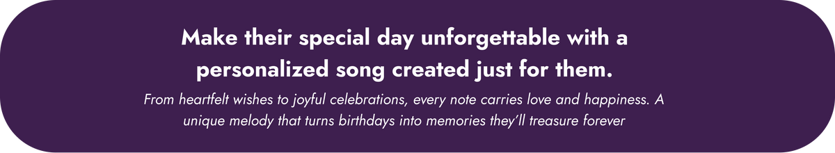Personalized birthday song gift banner – YourMelodyMakers