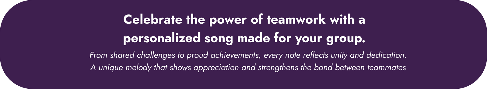 Personalized corporate team gift song banner – YourMelodyMakers