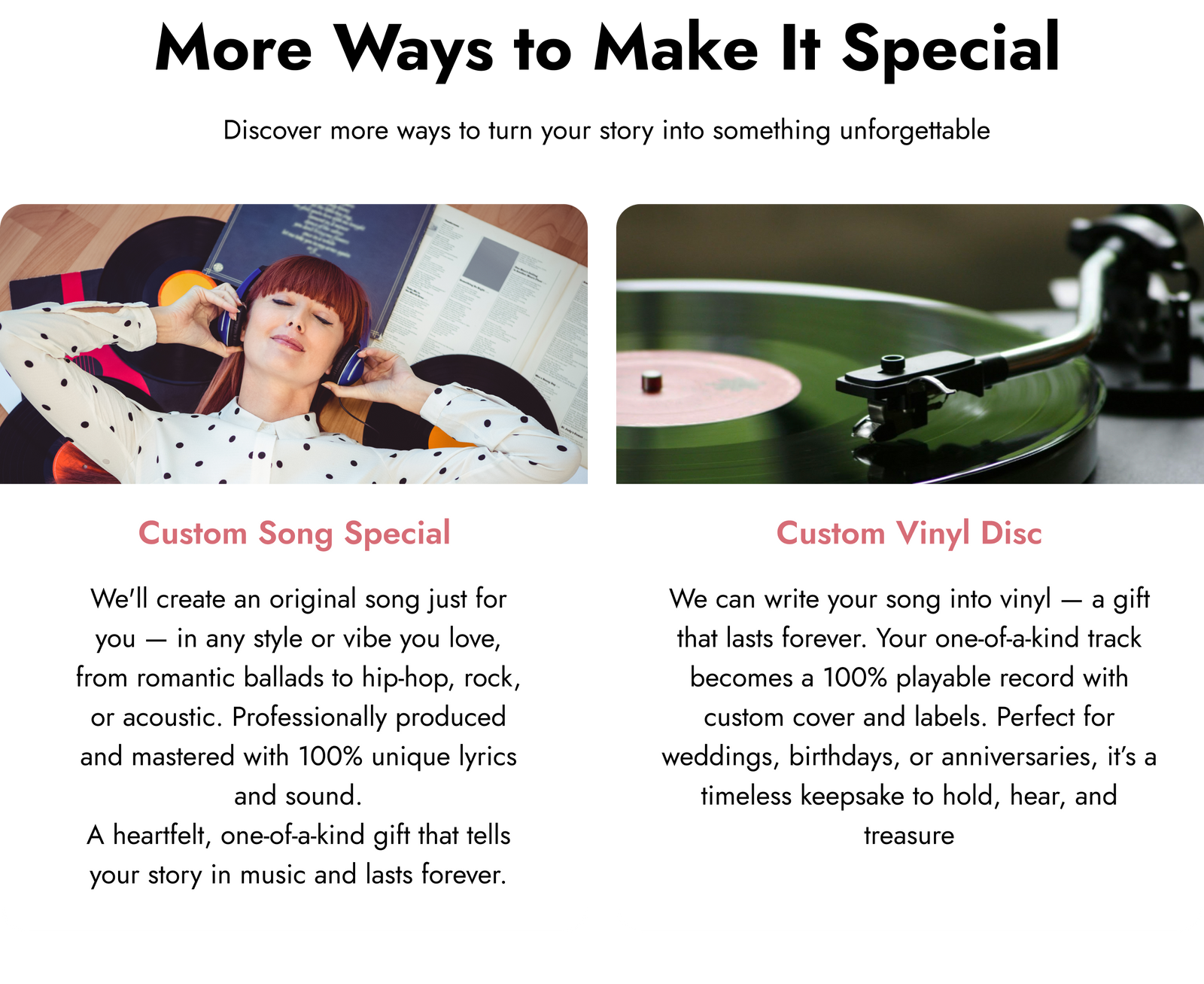 Custom song gift package – YourMelodyMakers