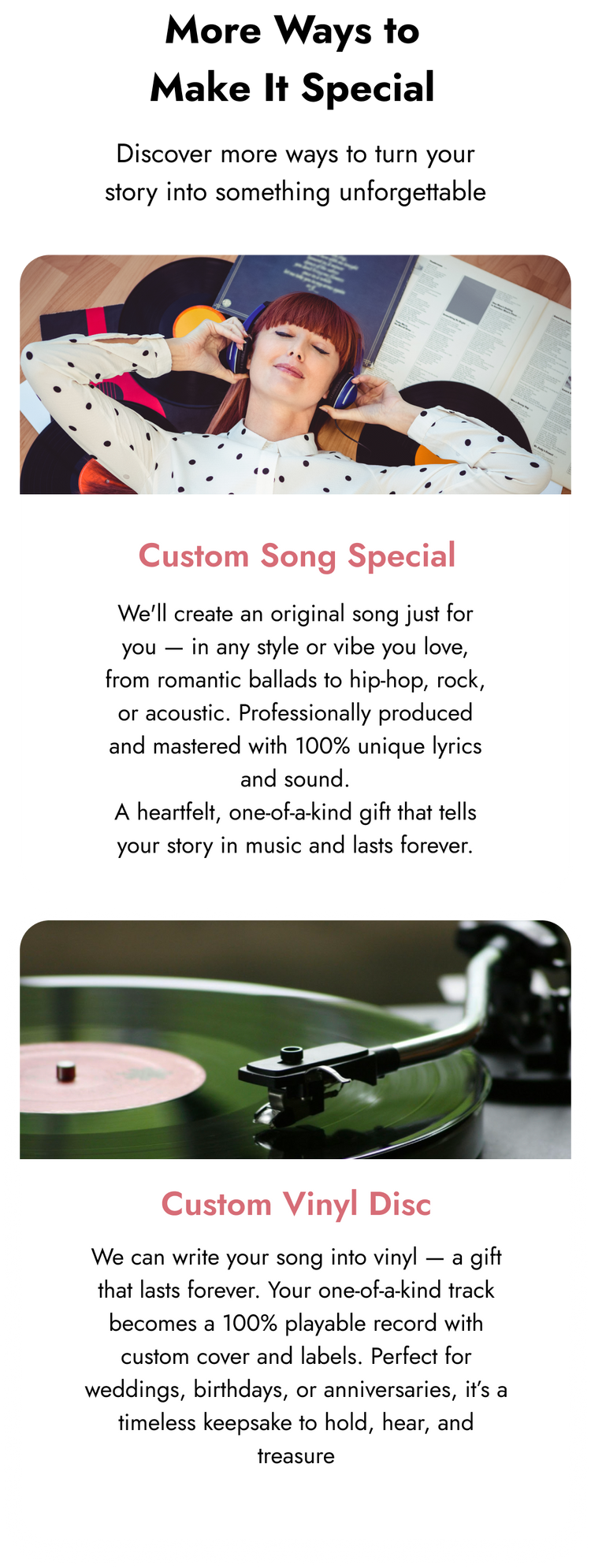 Custom song gift package – YourMelodyMakers